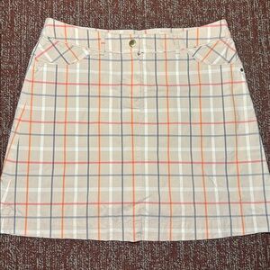 Woman’s 8 Japanese golf skirt nude Plaid Beige a-line golf skirt skort classic